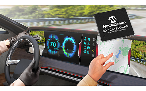 Microchip Introduces First Automotive-Qualified, Single-Chip Solution for Large, Ultrawide Touch Displays