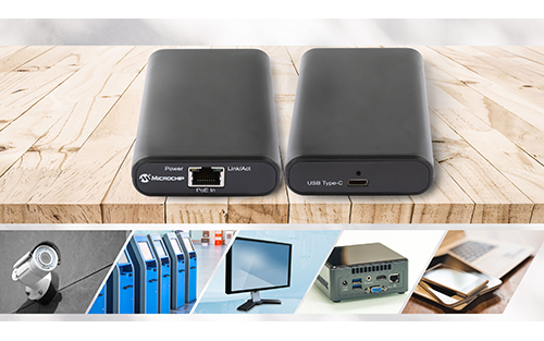 Microchip Releases the First IEEE 802.3bt Power Over Ethernet to USB Type-C Power and Data Adapter