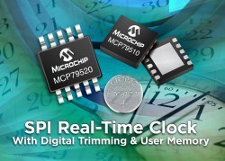 Microchip announces SPI MCP795XX Real-Time Clock/Calendar