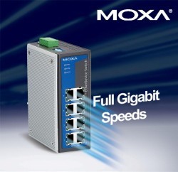 Moxa introduces EDS-G308 Gigabit Ethernet switches