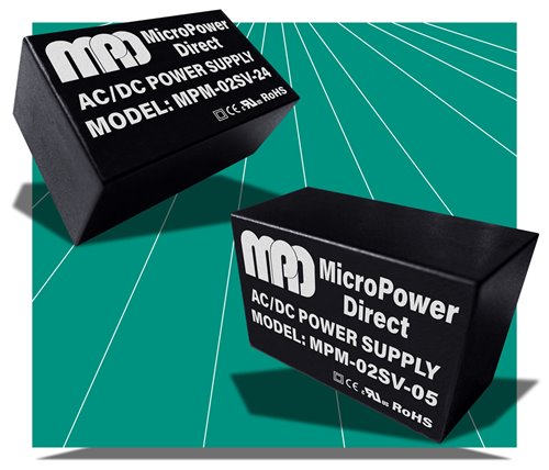 MicroPower Direct introduces MPM-02SV family of 2W AC/DC power supplies