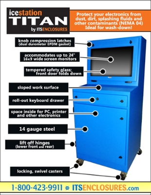 ITSENCLOSURES introduces the IceStation TITAN NEMA 4 computer enclosure