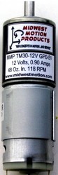 Midwest Motion announces 12 Vdc Mini Gearmotor