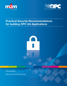 Secure Configuration and Operation of OPC UA