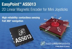 austriamicrosystems announces AS5013 Hall-sensor IC for joysticks