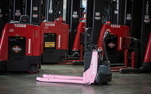 Thumbnail for Raymond West Hosts 10th Annual Pink Pallet Jack Project to Benefit Breast Cancer Awareness