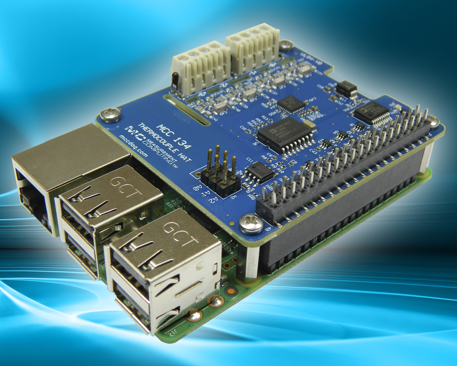 Measurement Computing Corporation releases MCC 134 thermocouple measurement HAT for Raspberry Pi