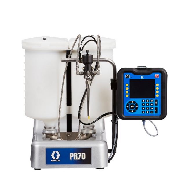 Graco introduces PR70 Meter, Mix, and Dispense Systems with flow control