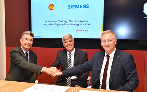 Siemens and Shell Sign MoU to Advance Low-carbon Energy Solutions