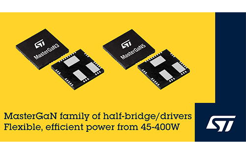 STMicroelectronics Introduces New 45W and 150W MasterGaN Devices for High-Efficiency Power Conversion