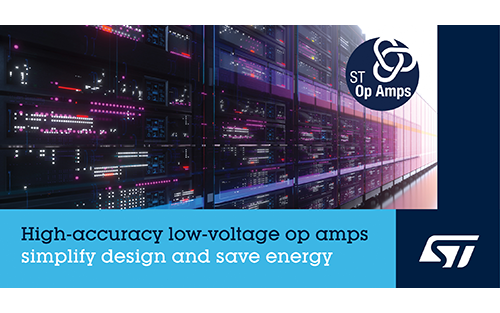 STMicroelectronics Adds Space-saving, 20MHz, Low-offset Op Amp in High-performance 5V Family