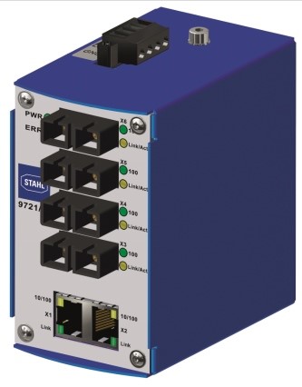 R. Stahl introduces series 9721 industrial Ethernet switches