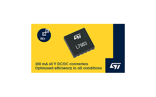 STMicroelectronics Reveals Compact 60V DC/DC Converters Featured for Extra Flexibility