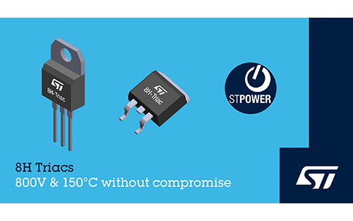 STMicroelectronics High-Temperature Snubberless 8H Triacs Save Space and Boost Reliability