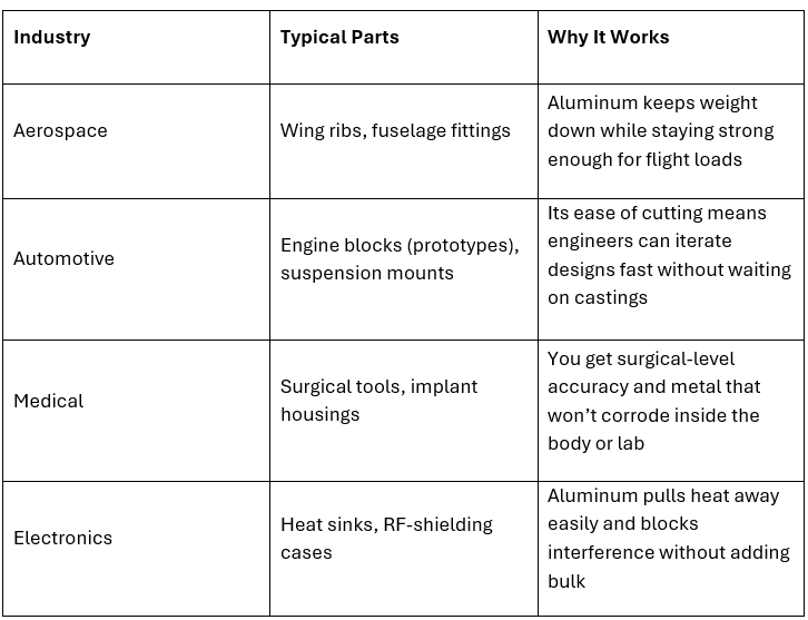 Table 2 Aluminum in Industries