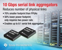 TI introduces TLK10081 serial link aggregator ICs