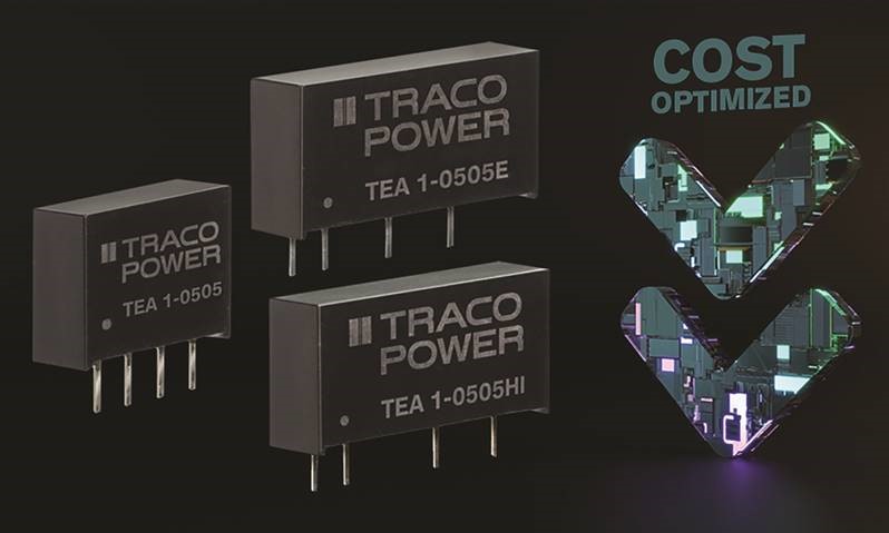 TRACO Power introduces TEA series of 1 Watt DC/DC converter models