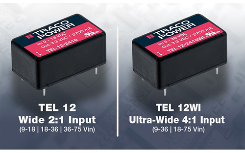 Traco Power Presents New 12 Watt DC/DC Converters with Twice the Power Density
