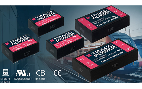 TRACO Introduces 3~40 Watt Range of Railway / Industrial DC-DC Converters with 36~160 VDC Input