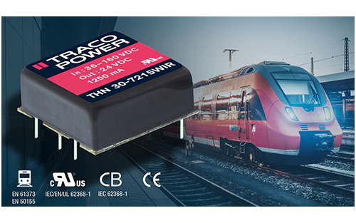 TRACO POWER Announces THN 30WIR Series of 30 Watt DC/DC Converters for High Reliability in Railway and Harsh Industrial Environments