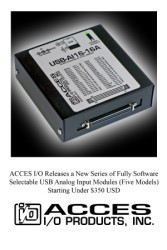 ACCES I/O releases USB-AI analog input modules