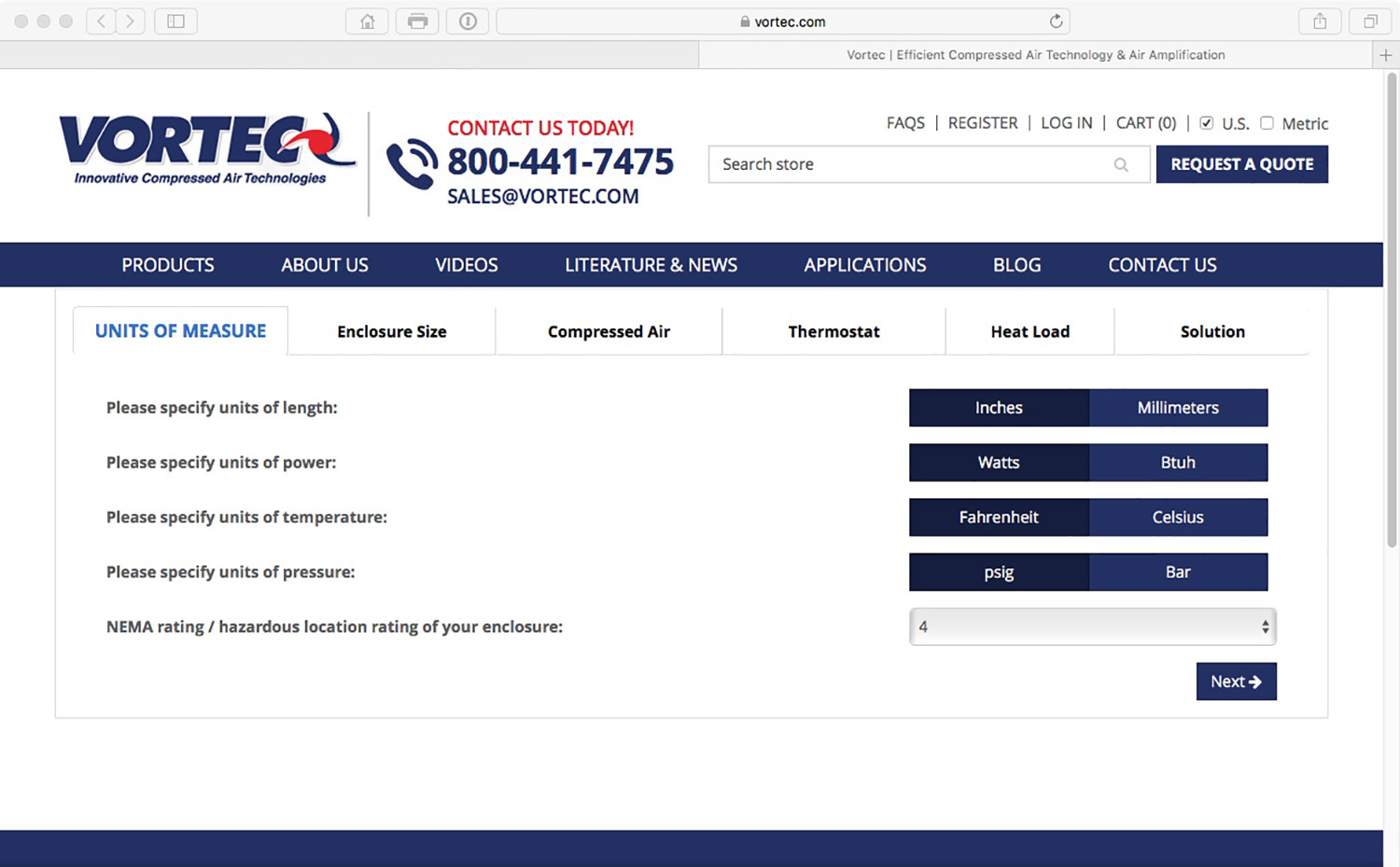 Vortec announces updates to online heat load calculator