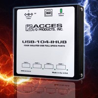 ACCES IO announces USB-104-IHUB embedded hub