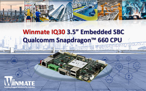 Winmate Provides IQ30 3.5-inch Embedded SBC for Industrial IoT Applications