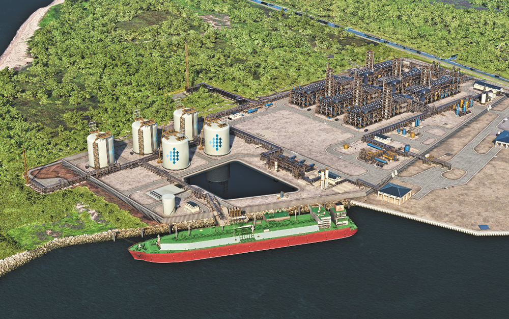 The Commonwealth LNG Export Terminal (Graphic courtesy of Commonwealth LNG).