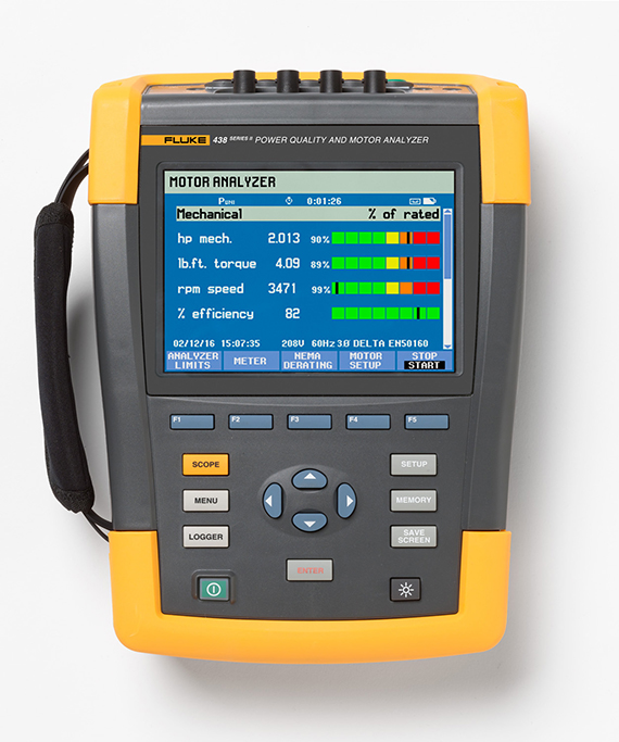 Fluke introduces 438-II power quality and motor analyzer