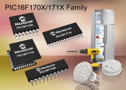 Microchip announces PIC16F170X 8-bit microcontrollers