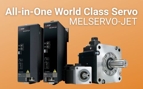 The MELSERVO-JET series high-performance servo amplifiers feature a unique control engine that is more powerful than ever before. These servo amplifiers can connect to CC-Link IE TSN and EtherCAT to perform high-speed, high-precision control.