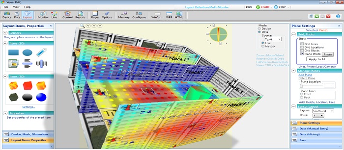 Visual DAQ - 3D Data Center Monitoring System
