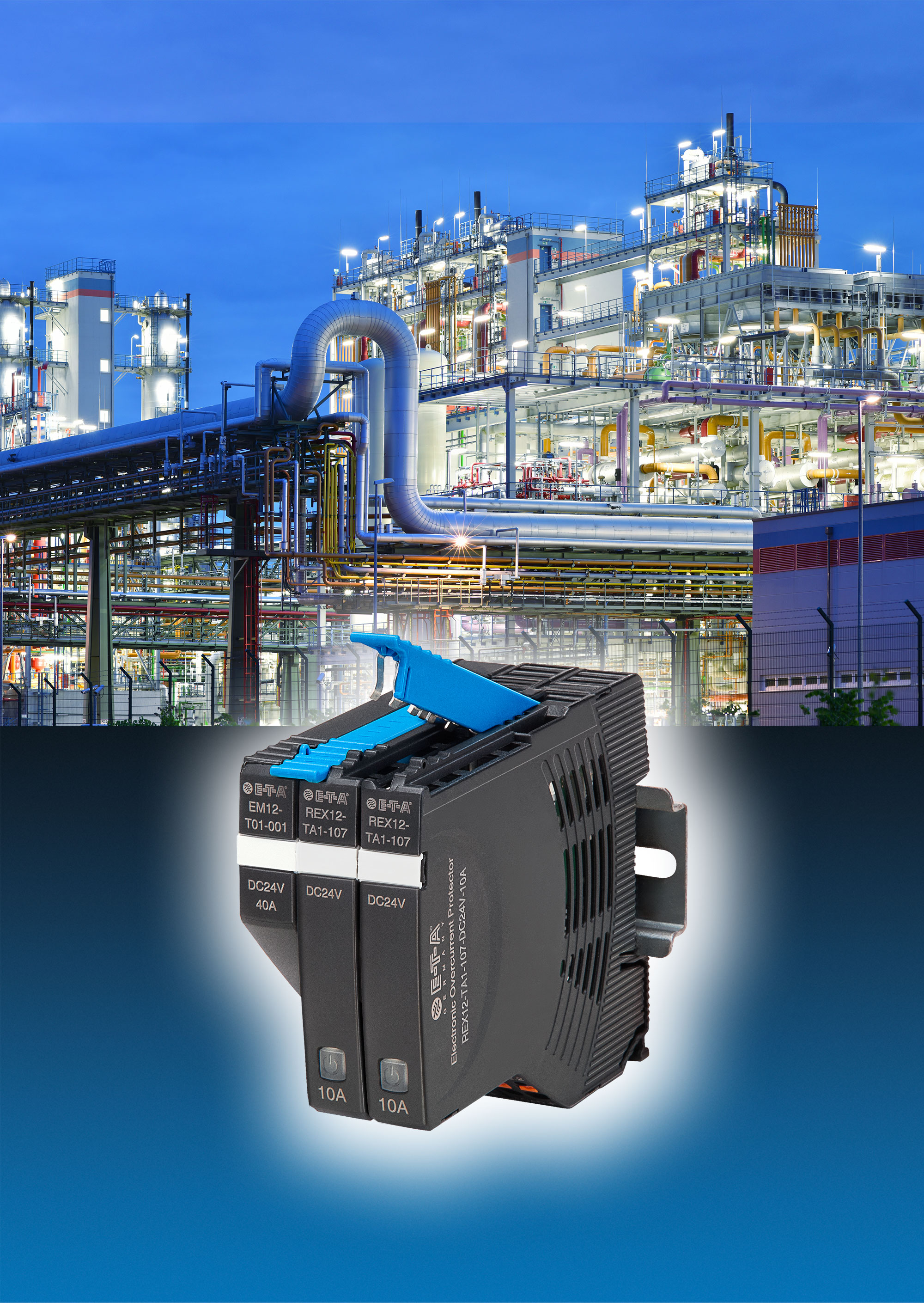 E-T-A introduces REX12-T DIN rail mountable electronic circuit protection solution